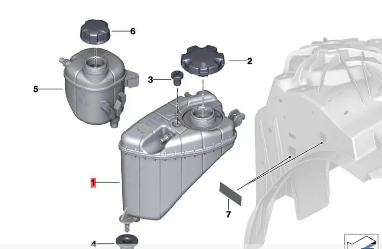 OEM 17138610656 17139884859 Storage Tank Car Expansion Kettle Auxiliary Water Tank For Bmw 5' 6' 7' 17139487210 17138742975