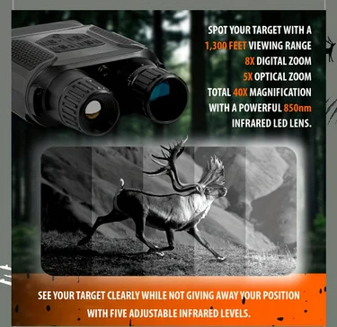 NV400PRO Professional Infrared Night Vision Device Portable Digital Night Vision Binocular Device for Hunting Camping