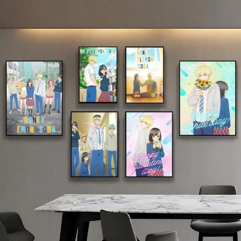 Anime Honey Lemon Soda Poster Poster Anime Raumdekoration Filmrucksack Wanddekoration Musik Wandkunst