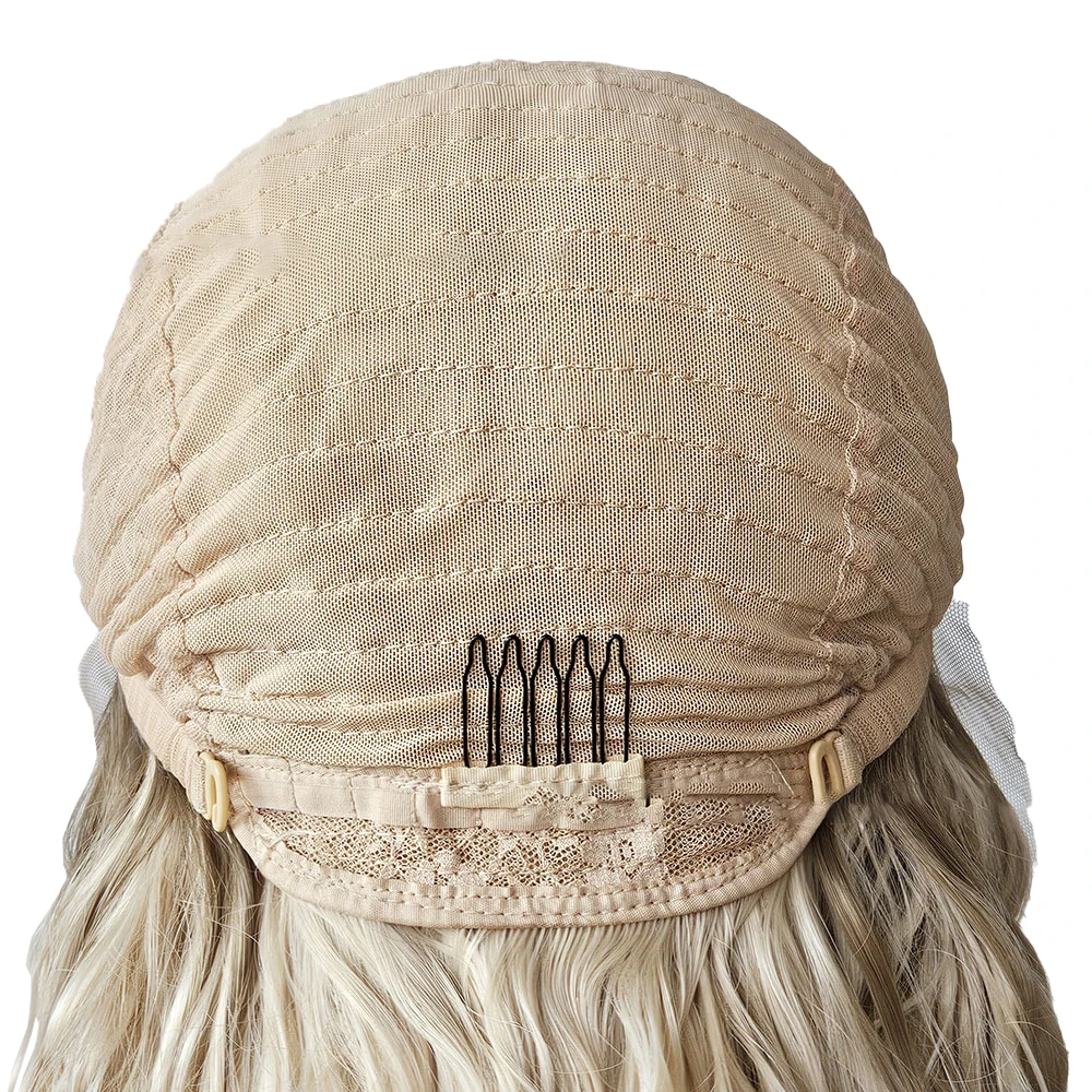 Vente de liquidation: petits cheveux bouclés brun doré de 18 à 26 pouces, cheveux synthétiques en dentelle frontale tissés à la main 13x4, adaptés aux perruques pour femmes