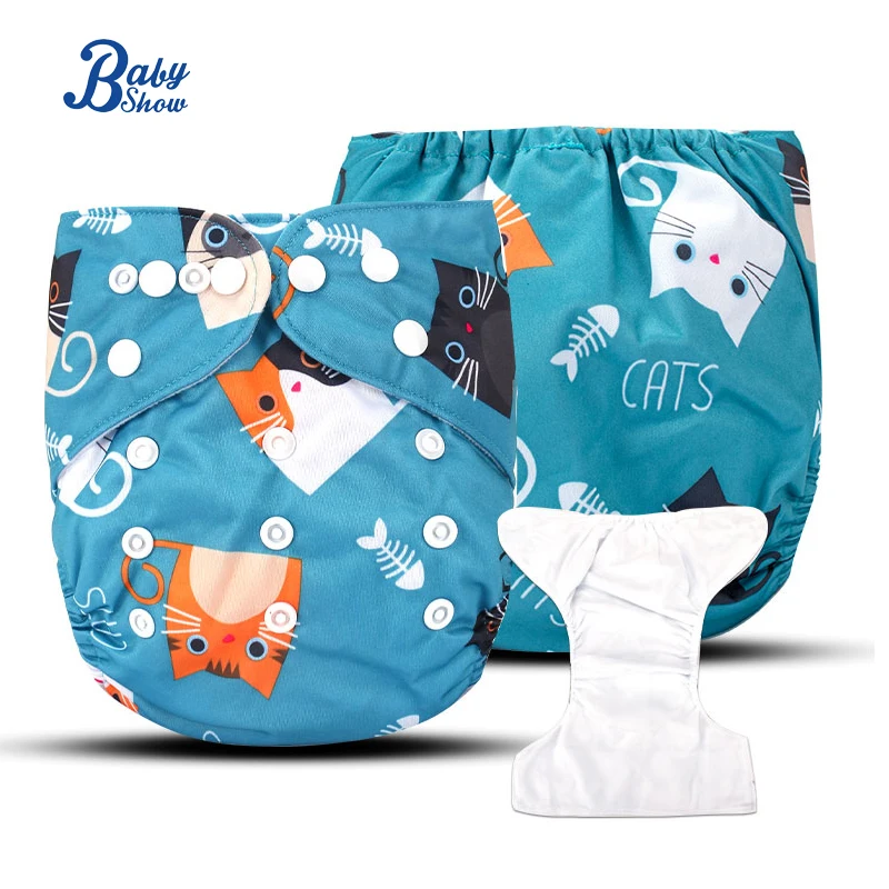 Washable Diaper Suede Cloth One Opening Comfortable Baby Diapers Adjustable Reusable Ecological Cloth Nappies Waterproof for Kid