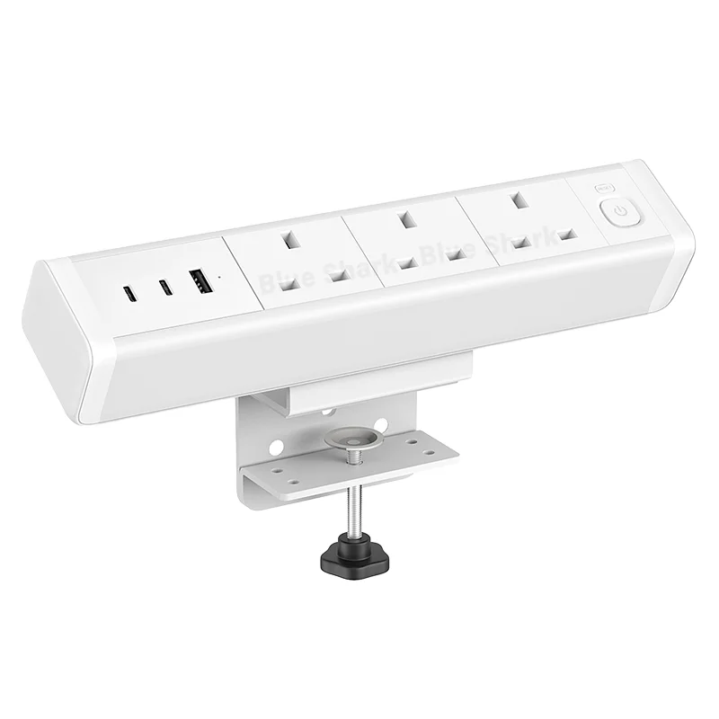 

Customized White Color Official Aluminum Socket Power Distribution Unit PDU UK Cat6 Data Port USB A+C 20W