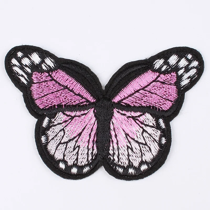 12pcs/lot Mix Colors Embroidered Butterfly Patch Iron On Animal Stickers For Shirts Dress Shoes Hats Sweater Jeans Appliques