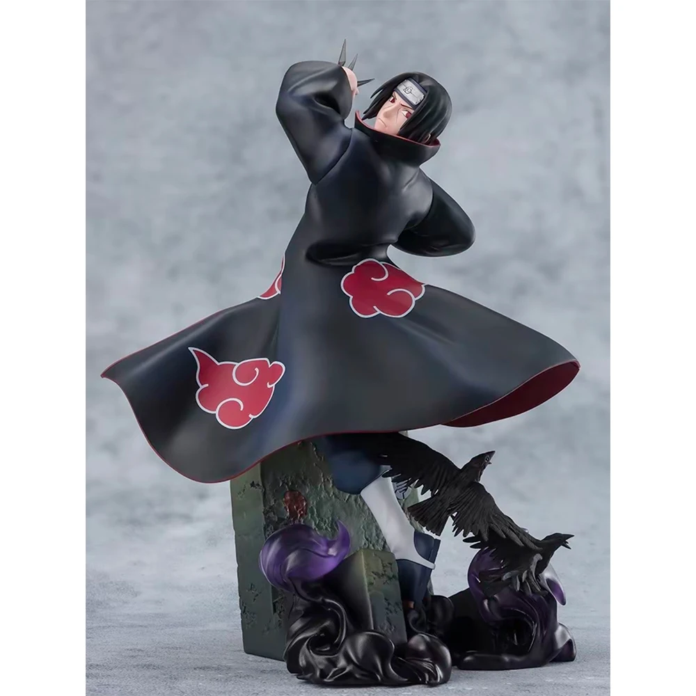 100% Bandai 24CM Naruto Figuarts Zero Uchiha Itachi Anime Figurine Collectible Desktop Decorate Kids Toy Model  Birthday Gifts