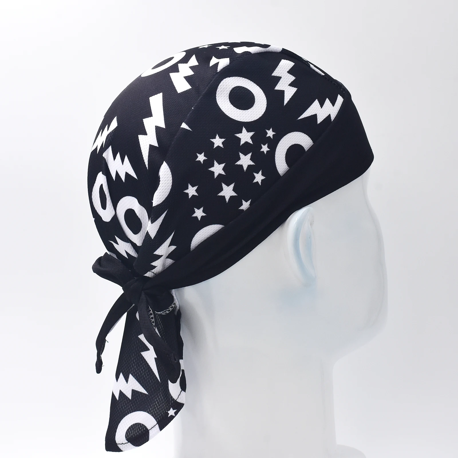 Hot Retro Men\'s Black Cycling Cap Headscarf Outdoor Sports Running Cycling Headscarf Breathable Quick-Dry