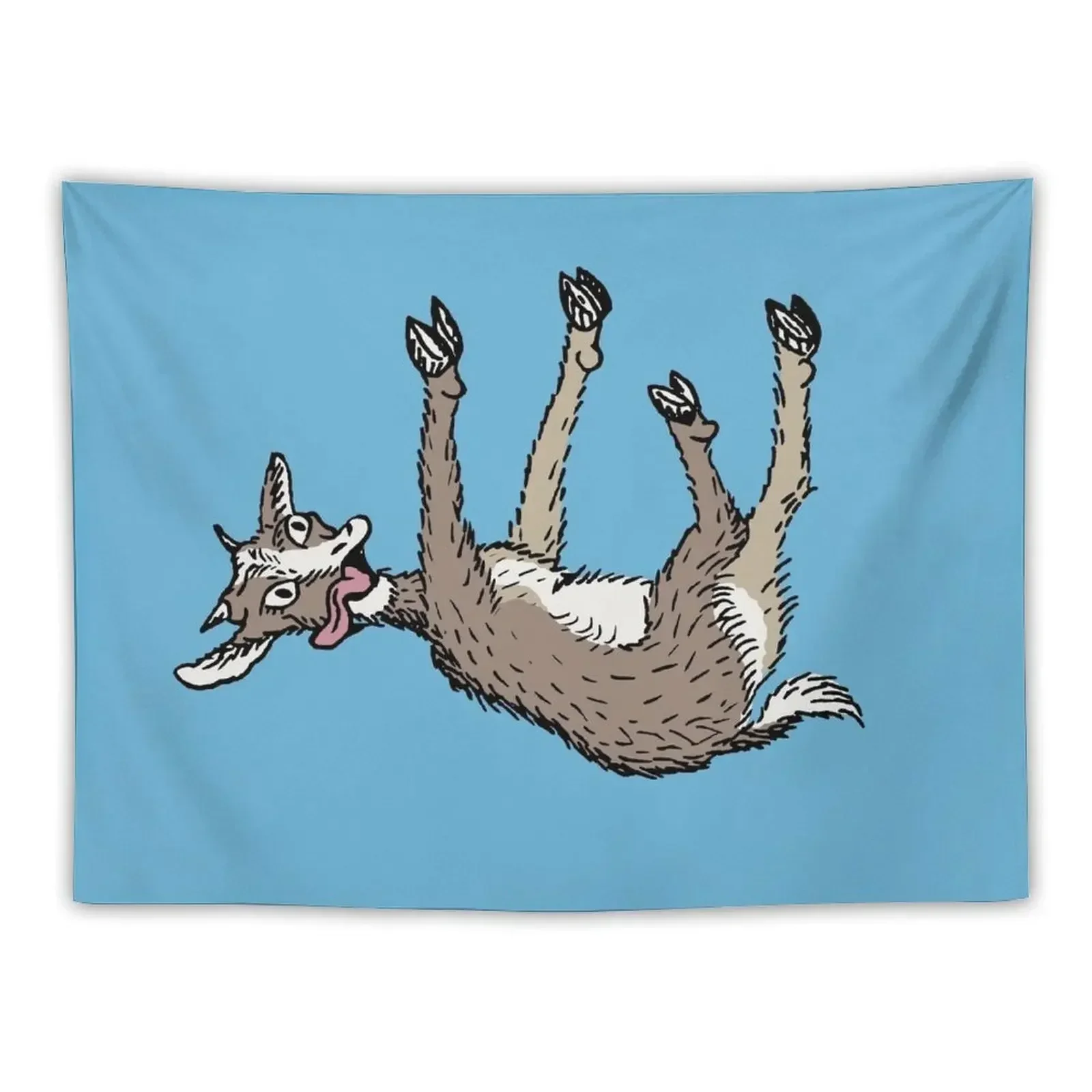 Fainting Goat in Color Tapestry Room Decorating Aesthetic Wall Coverings Hanging Wall Tapestry