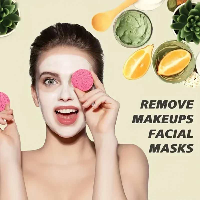 50/20/10 Stück komprimierte Gesichtsschwämme: Kosmetischer Hydrotherapie-Schwamm für die tägliche Reinigung, Make-up-Entfernung und Peeling – Detail 3