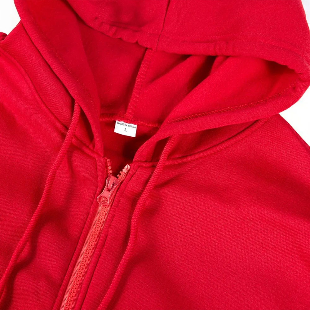 الولايات المتحدة 23 يطبع المرأة سستة ملابس خارجية الشتاء الحرارية طويلة الأكمام معاطف الصوف جيب هوديس الملابس الدافئة مقنعين #2