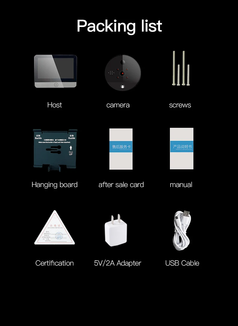 Intercomunicador de videovigilancia para el hogar, sistema de intercomunicación inteligente con WIFI, HD, WIFI, protección de seguridad,