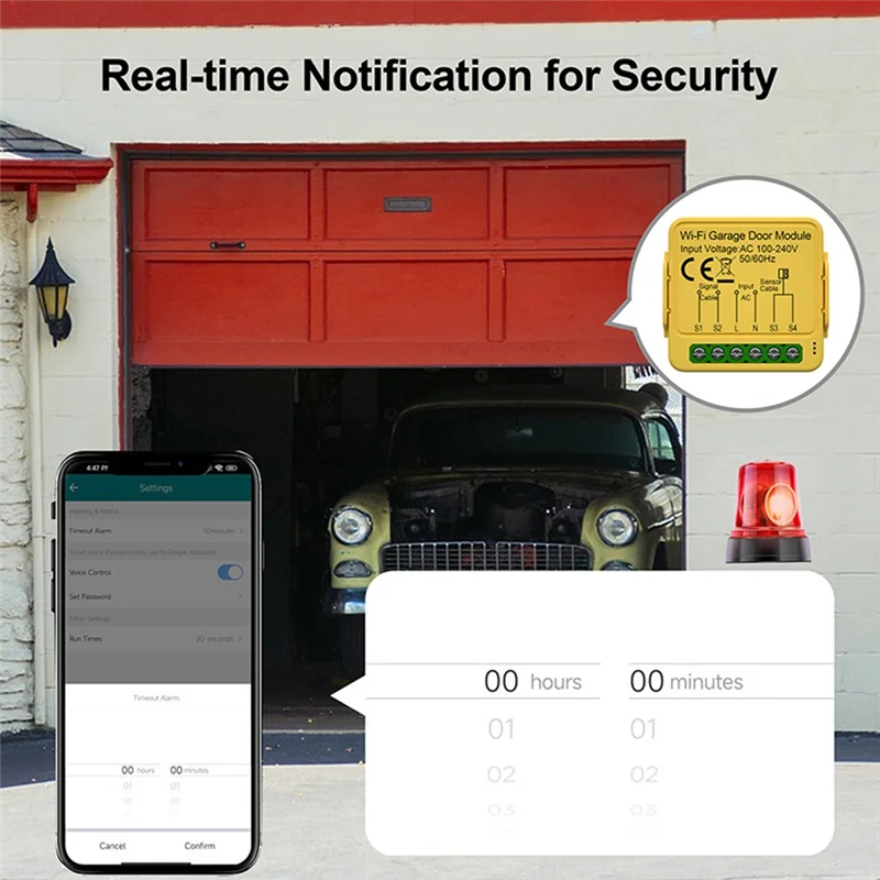 A14M Tuya Modul Pengendali Pembuka Pintu Garasi Sakelar Remote Control Aplikasi Kehidupan Pintar Bekerja dengan Alexa Home Assistant