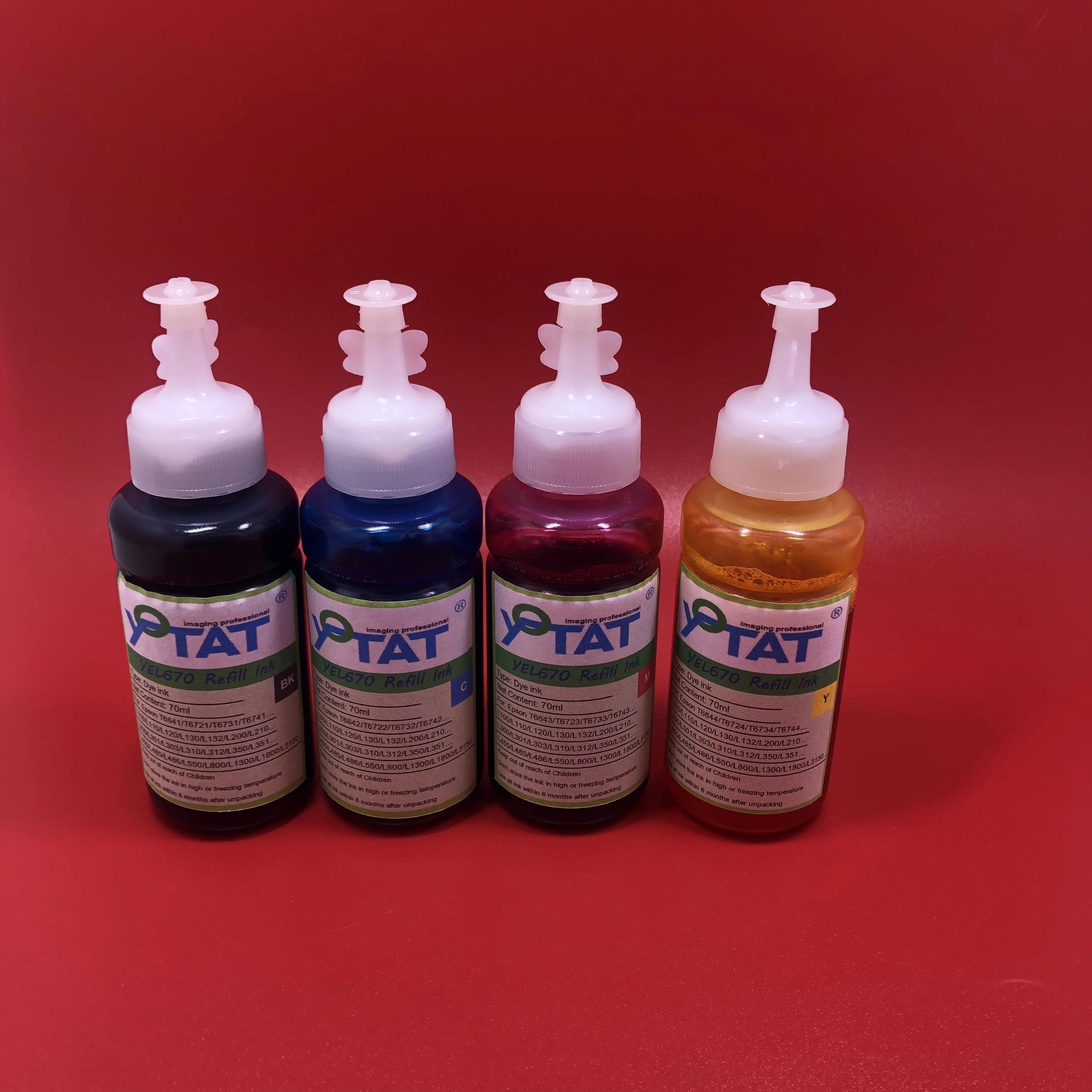 6×70ML Refill Ink for Epson T673 T674 T6731-6 T6741-6 L800 L801 L805 L810 L850 L1300 L1800 Eco Tank Printer