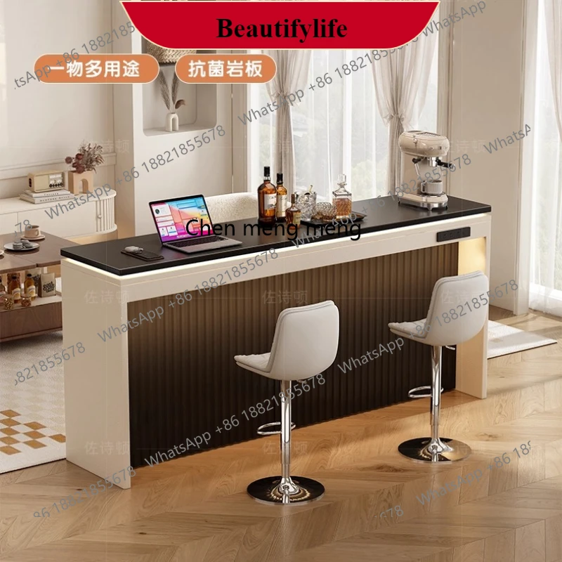 

G153 Light luxury sofa back bar table household living room rock slab partition small apartment island table backrest cabinet