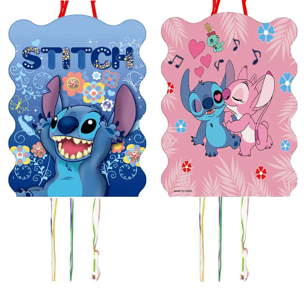 Piñatas con temática de Disney Stitch para niños, decoraciones para fiestas, eventos de feliz cumpleaños, piñata DIY, 1 unidad por lote