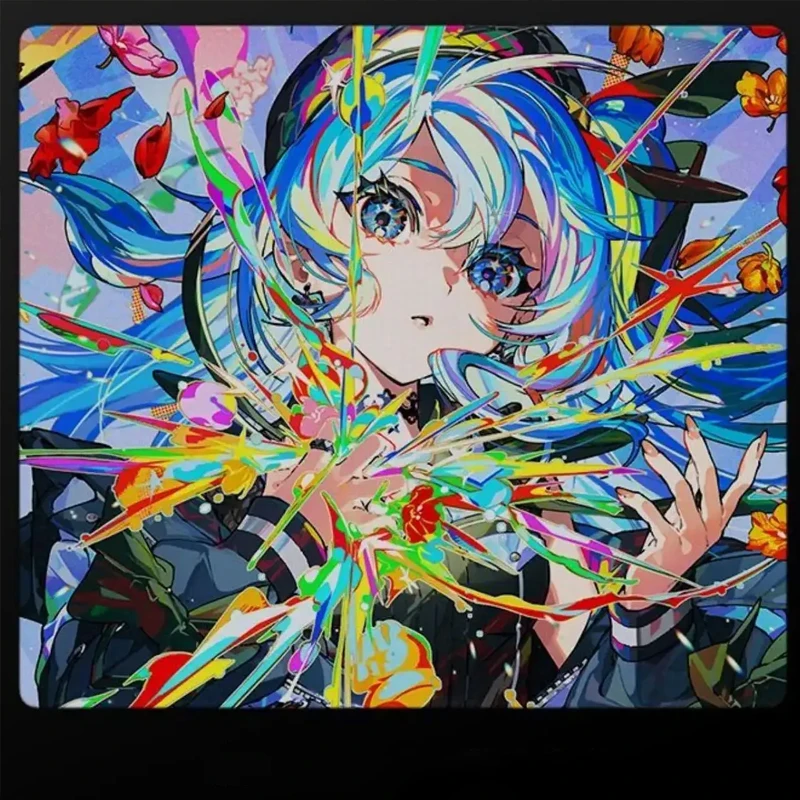 

Trendy Broken Girl Glass Mousepad Sora Game Mouse Pad Customized Pattern Tempered Smooth Gaming Desk Mat Fps Esports Office Game