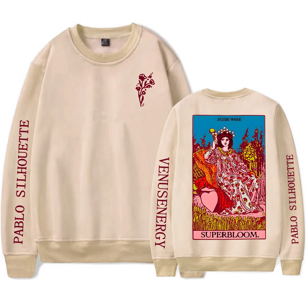 

Свитшот с круглым вырезом Jessie Ware SUPERBLOOM, свободный крой, модный женский пуловер с длинными рукавами, повседневный дизайн, графический принт, Sudaderas