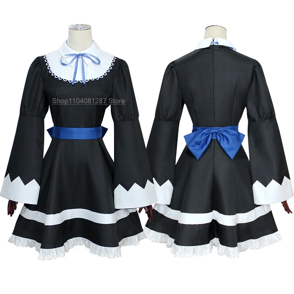 Anime Panty En Kous Met Garterbelt Jongere Zus Anarchie Socking Cosplay Kostuum Gothic Meid Lolita Jurk Pruik Lange Sokken