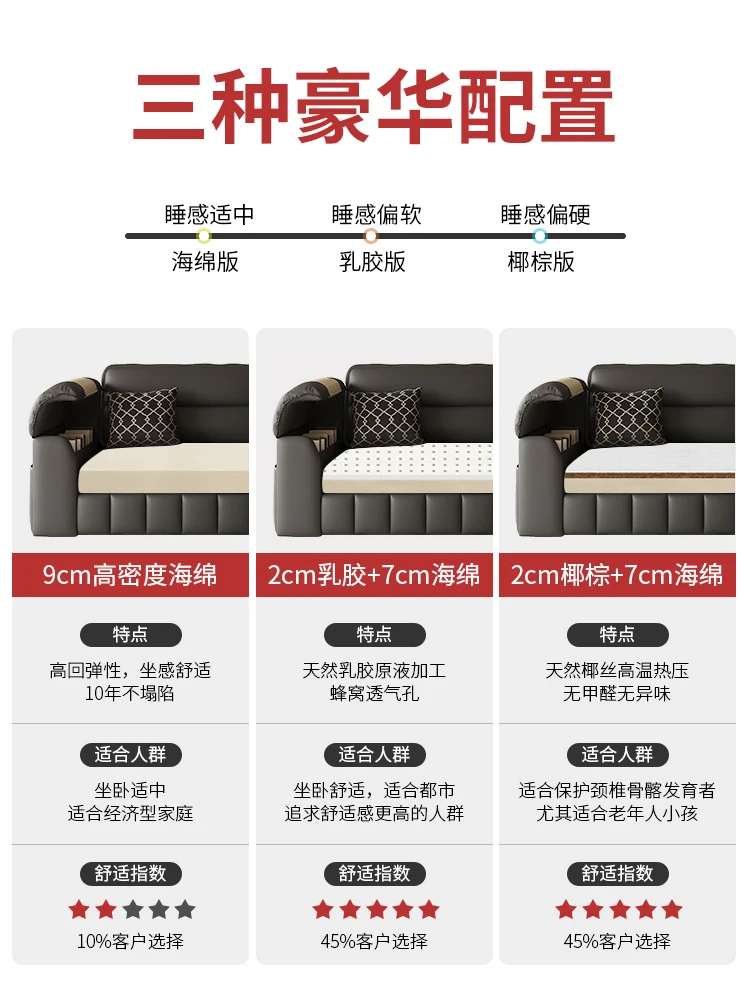 Cat Scratching  Advanced Black Folding Sofa Bed Dual-purpose Storage Household Simple Modern Small Apartment Internet image 3