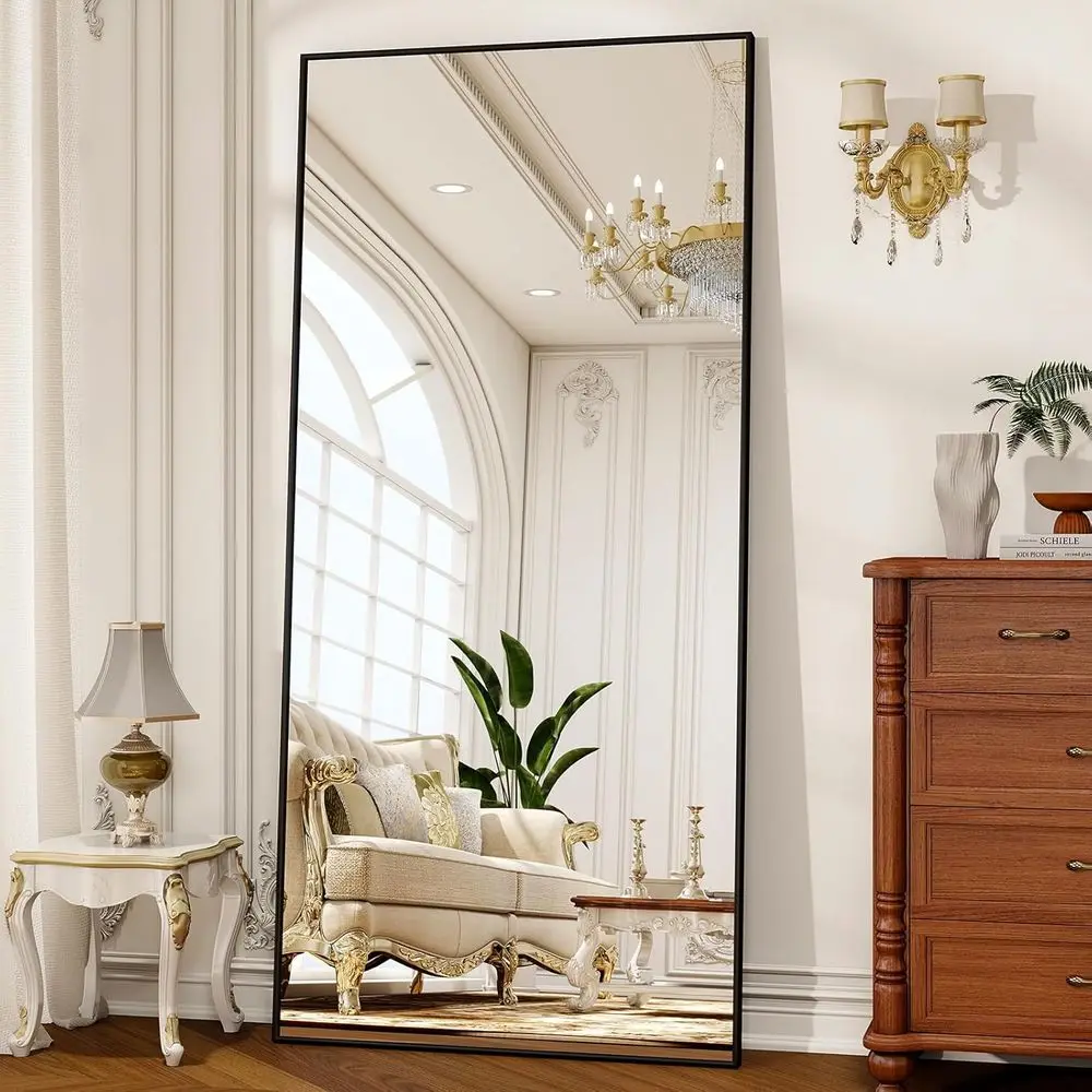 

Зеркало в полный рост 76 x 34 дюйма с подставкой, напольное/настенное/для установки в углах, для спальни, гостиной, прихожей