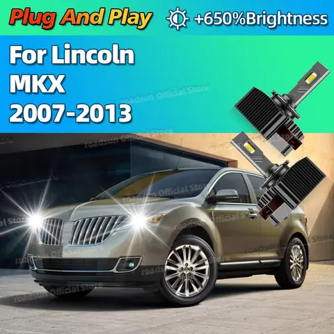 6000K 백색 LED 헤드 라이트 D3S 크세논 조명 터보 램프 링컨 MKX 2007 2008 2009 2010 2011 2012 2013 팬이있는 업그레이드 램프