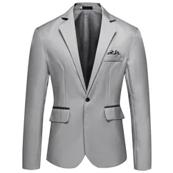 Formal Casual Formal Lapel Suit Coat for Business Men Blazer Formal Casual Formal Lapel Suit  solid color Coat for Business