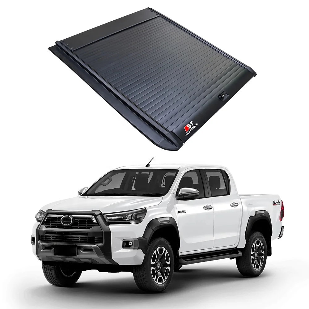 

Retractable Pickup Truck Hard Bed Cover Roller Lid Tonneau Cover Aluminum Alloy for Toyota Hilux Revo/trd/adventure 2016-2020