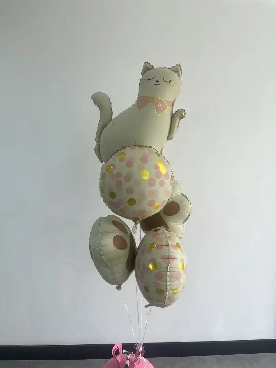 5 stücke Cartoon Krone Katze Kopf Pfote Folie Ballon Tier Runde Ballon Baby Dusche Geburtstag Party Dekoration Hochzeit Helium ballons – Detail 2