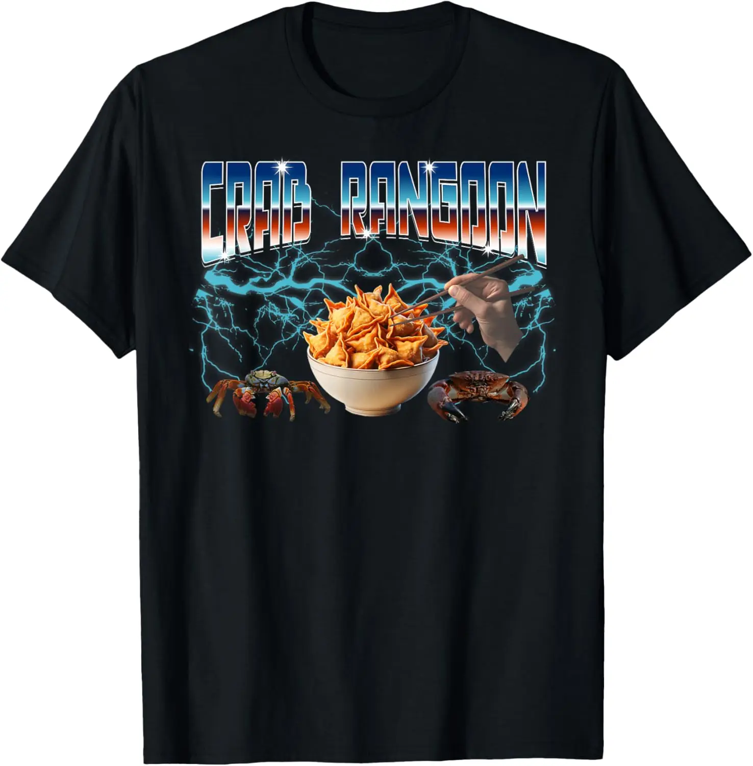 Bootleg Rap Aesthetic Crab Rangoon Goons Meme Funny 1990s T-Shirt