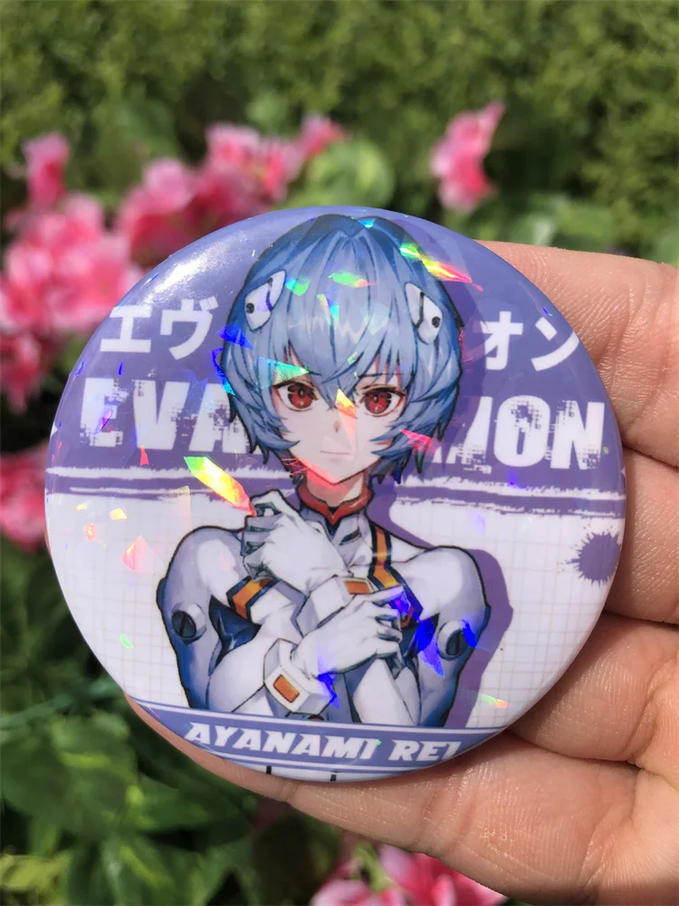 Anime EVA NEON GENESIS EVANGELION Ayanami Rei Cosplay Costume Badge Pin SPTE Tinplate Brooch Prop