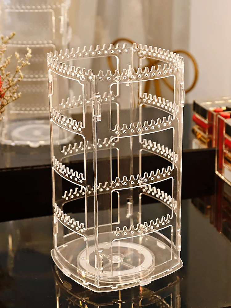 Jewelry storage box display rack hanging rotating rings, earrings, earrings, necklaces, large capacity, multi-layer transparent