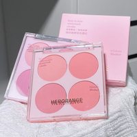 4 Colors Blush Powder Face Makeup Set Mixed Sweet Warm Colors Matte Cheek Powder Facial Beauty Cosmetic Makeup Blush