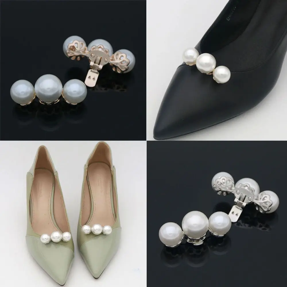 

1PC Women Wedding High Heel Pearl Decoration Clips Charm Buckle Shoe Decorations Big Pearl