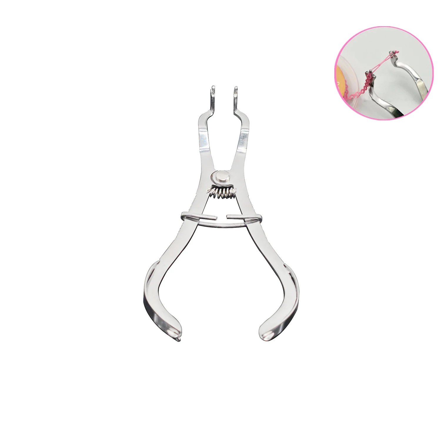 1pcs Dental Stainless Steel Watercress Forming Dedicated Piece Rubber Ring Frame Placing Pliers