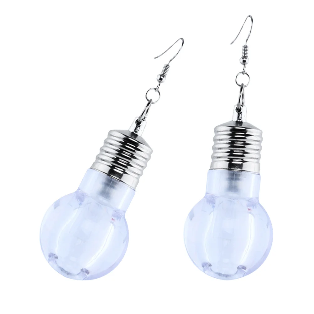1Pair LED Light Bulb Earrings Flashing Christmas Holiday Events Party Light Up Favors Bulb Earring LED Earrings