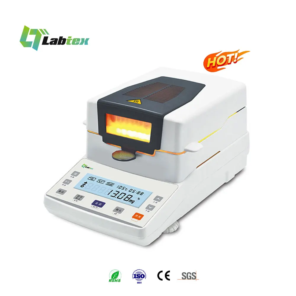 LABTEX LTB-110M Digital Halogen Moisture Analyzer for Lab and Food ,Soil, Paper With Halogen Lamp High Accuracy110g 0.01gAR