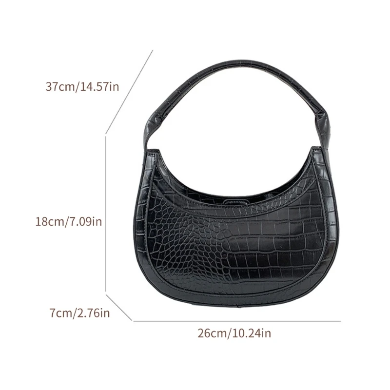 Women Small Shoulder Bag PU Leather Handbag Purse Fashion Dumplings Bag Female Bag for Shopping Travel