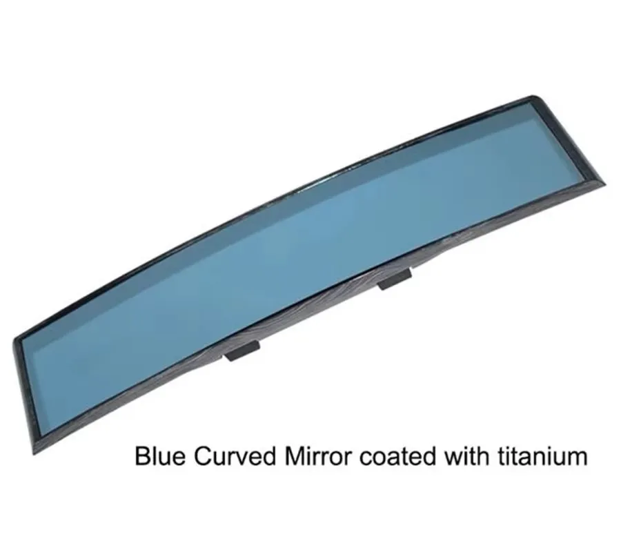 Large Vision Anti-glare Car Interior Rear View Mirror Panoramic Clip-on Wide Angle Rearview Mirrors Wire Drawing Frame Styling
