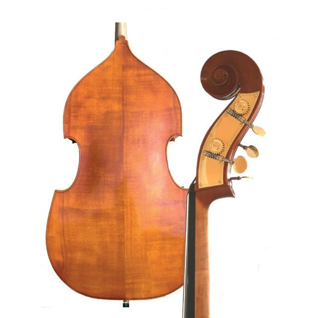 Figured Maple Body Double Bass Hand Applied Spirit Varnish Ebony Fingerboard Tyrolean Brass Plated Machine Head 3/4