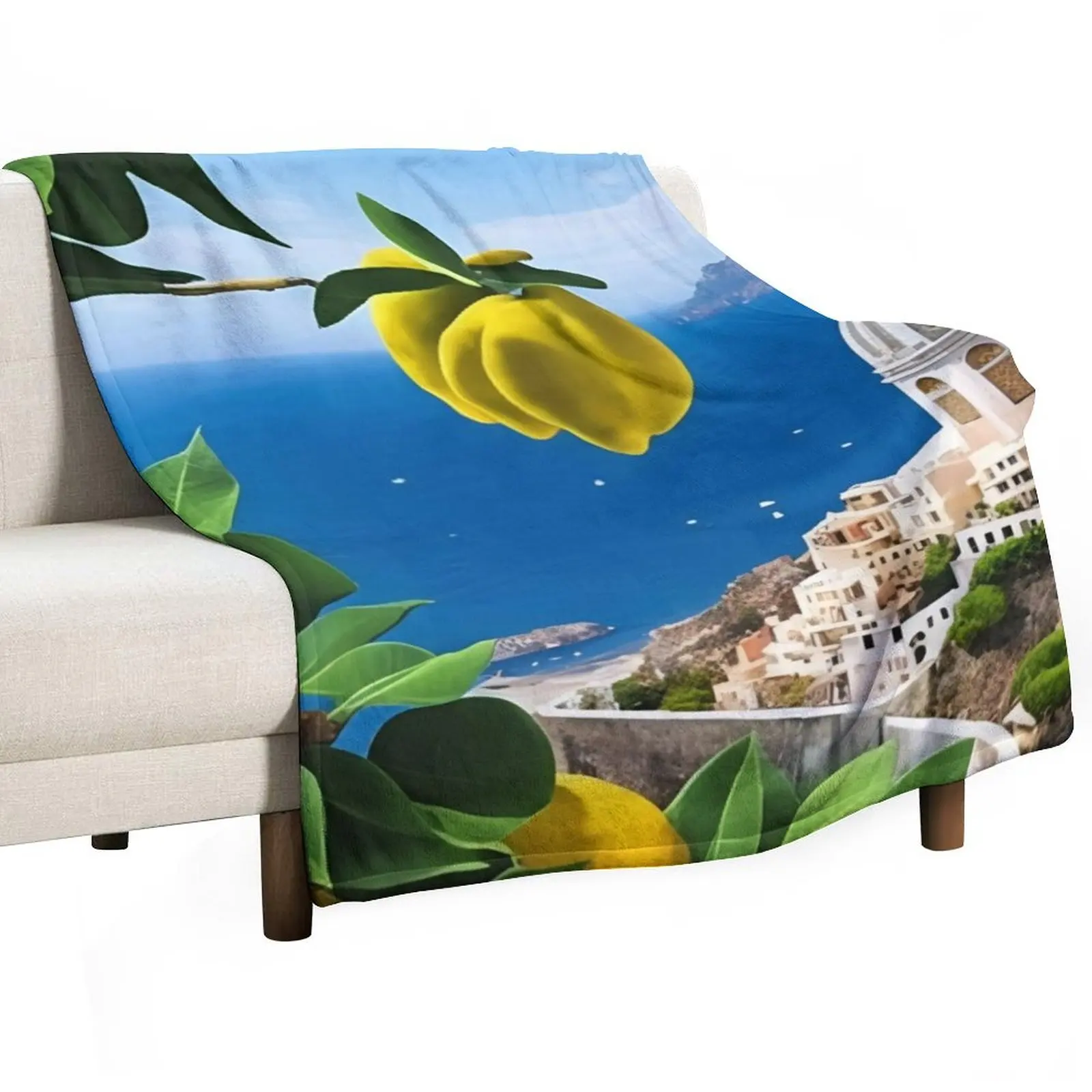 أمالفي كوست إيطاليا الليمون رمي بطانية البطانيات للأرائك للطفل الفراش الصيف الفانيلا البطانيات #3