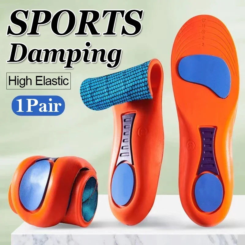 4D Sports Soft Desodorante Palmilhas para Homens, Suporte De Arco Plano, Almofada Completa, Palmilha De Massagem Elástica, Solas De Corrida, Hightechnology