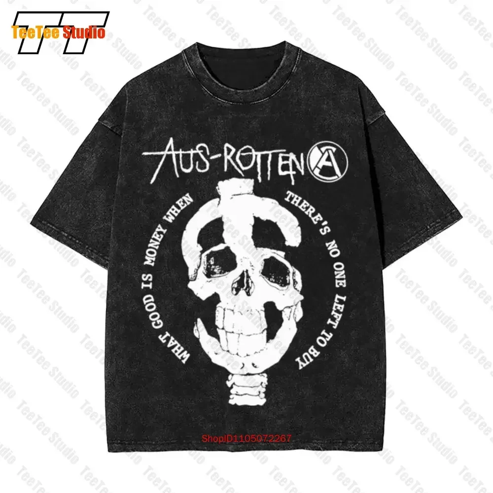 

Aus Rotten What Good Is Money When There's No One Left Винтажная футболка большого размера 03IY