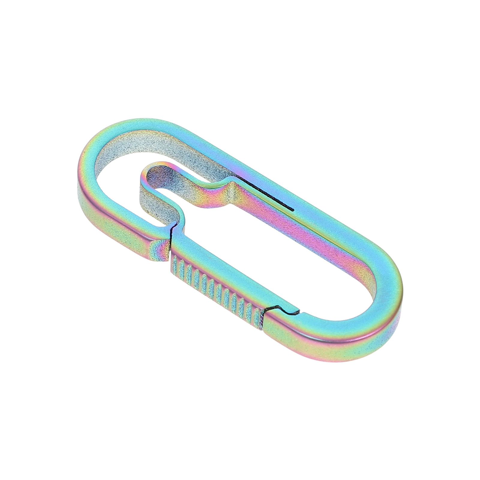 

Titanium Alloy Keychain Durable Carabiner Buckle Colorful Hanging Key Ring Locking Outdoor Camping Hiking Cycling Fishing Travel