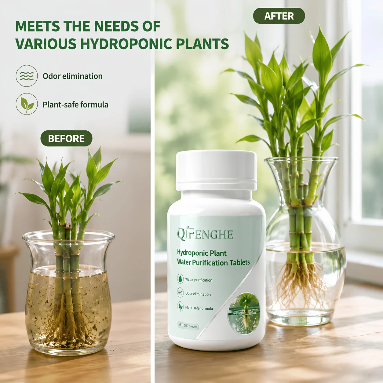 Hydroponic Water Purification Tablets - Work for Aquariums, Fish Tanks, Hydroponic Systems And Water Gardens, Fast Acting Formul