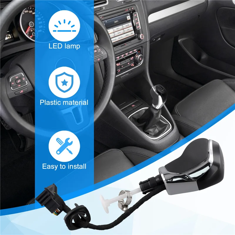 

Автомобильная светодиодная ручка переключения передач для Passat B7/B8 Golf 6/7 Tiguan Skoda Octavia CC Golf