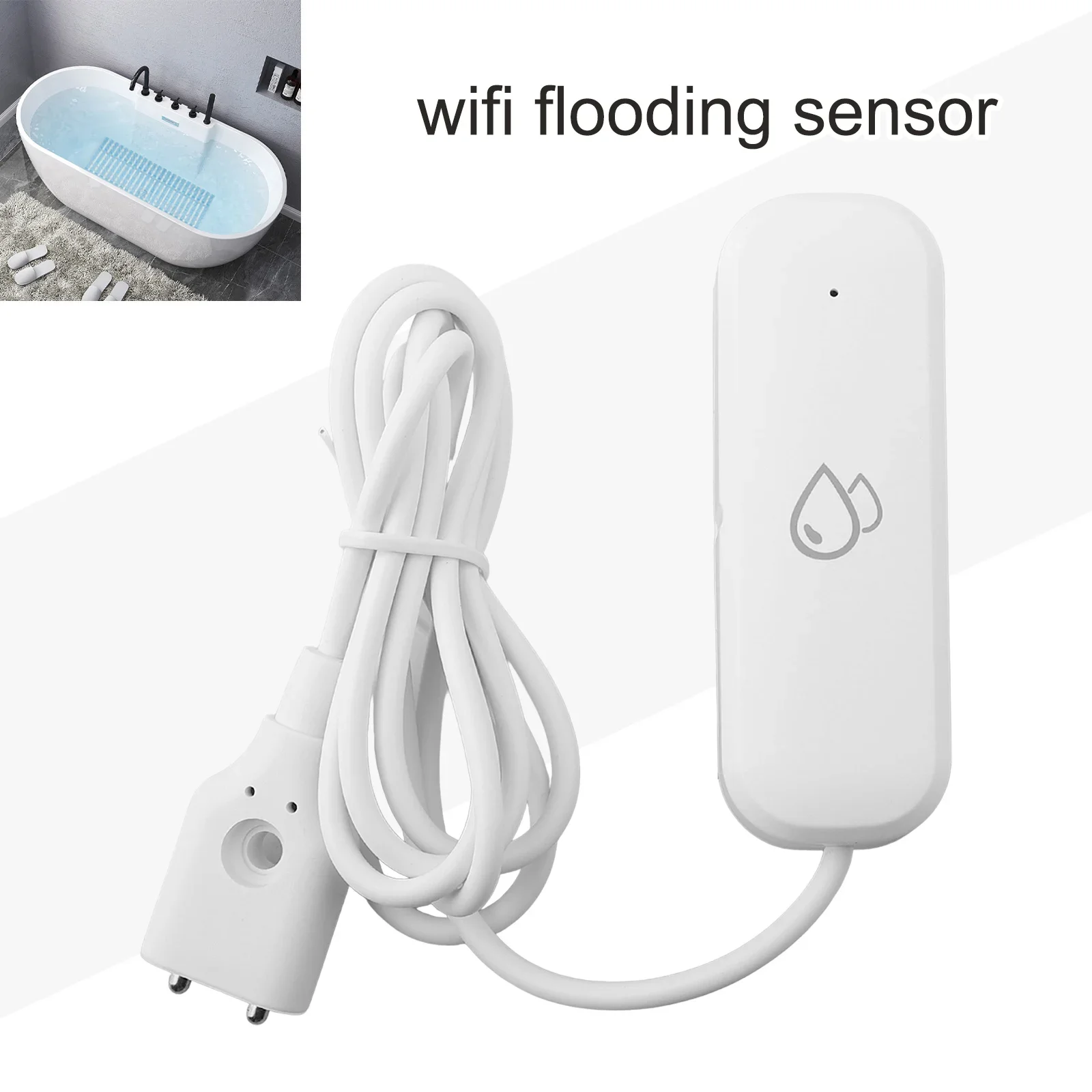 1pc Sensor For-Zigbee Smart For Tuya WiFi Water Sensor Flood Leak Detector Remote Control Home Improvement Replacement Parts