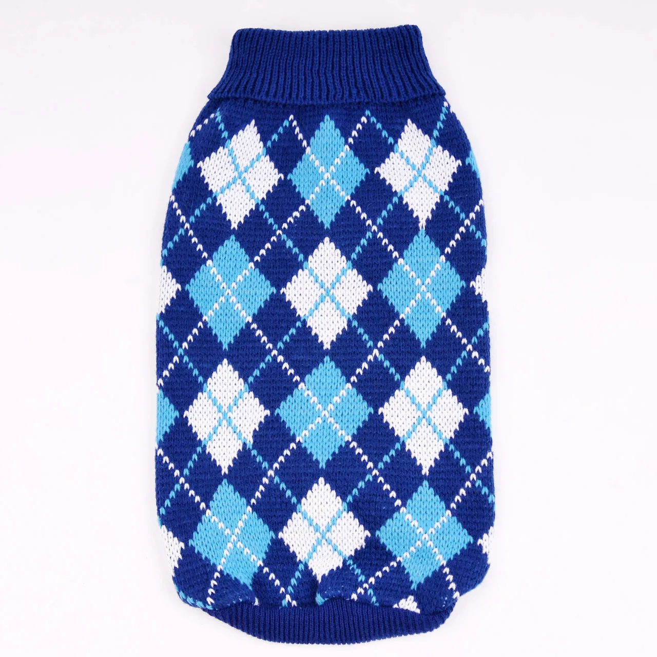 Dog Argyle Sweater Crochet Knitted for Doggie Puppy Cat Small ,Warm & Comfortable Dog Cold Weather Clothes