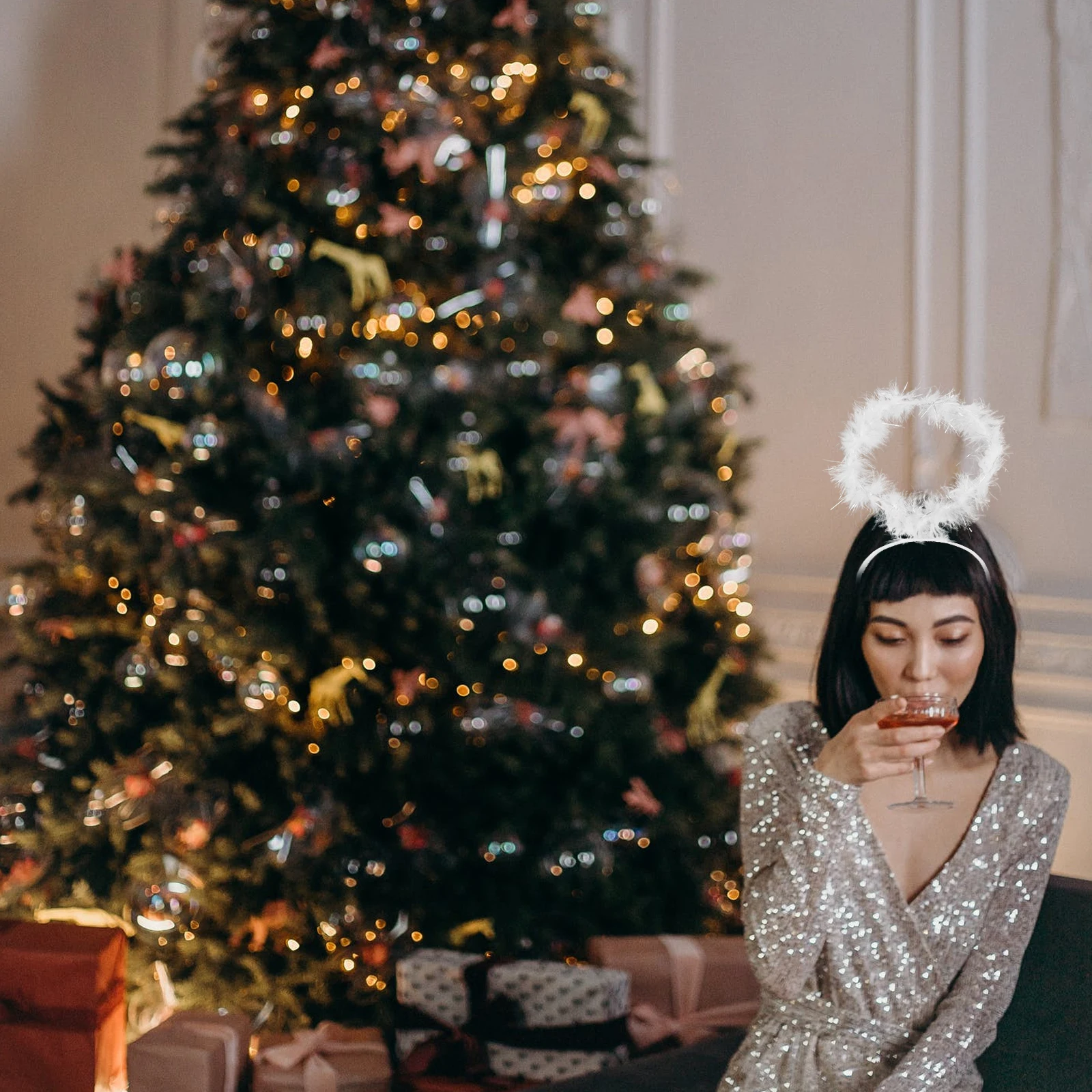 

2pcs Hair Bands Adorable Hair Hoops Headdress Party Favors Supplies Decorations Ball Performance Hair Accessories (White)