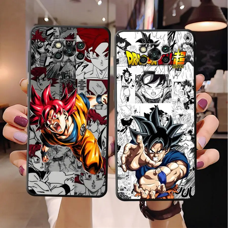 

Black Soft Shell Phone Case for Poco X4 Pro C40 C50 X7 C71 X3 NFC C75 M3 M4 Pro M5s M7 X5 C51 C61 F3 F7 Dragon Ball Comic Cool