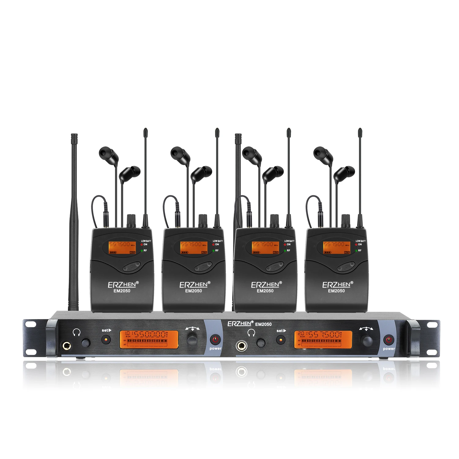 

ERZHEN in-ear monitor wireless system EM2050 multi transmitter wireless in ear monitor Professional for stage performances