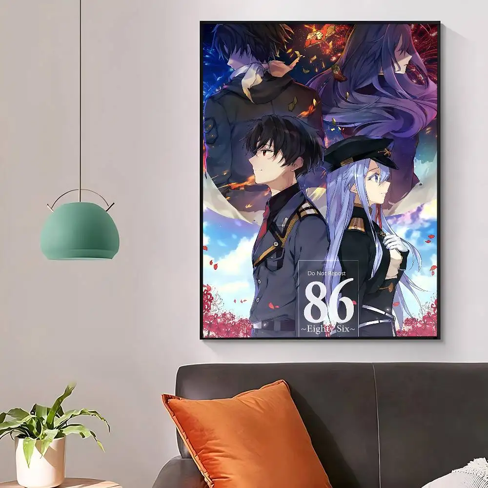 أنيمي 86 ستة وثمانون HD الفن أنيمي الملصقات لزجة HD جودة جدار الفن الرجعية الملصقات للمنزل غرفة Kawaii ديكور