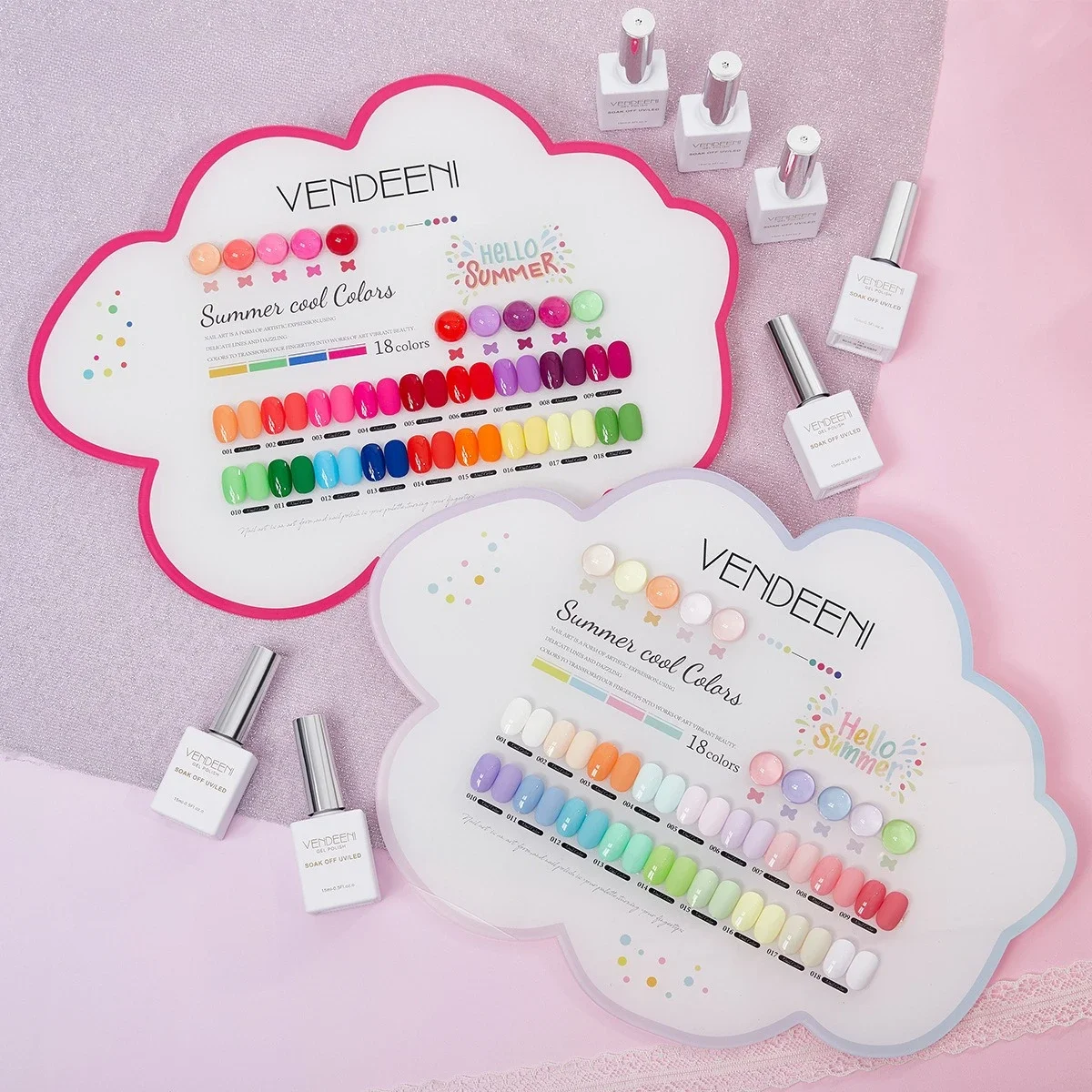 

18Colors Solid Gel Nail Polish Summer Dopamine Colorful Series Nail Art Semi Permanent Soak Off UV/LED DIY Nail Kit For Manicure